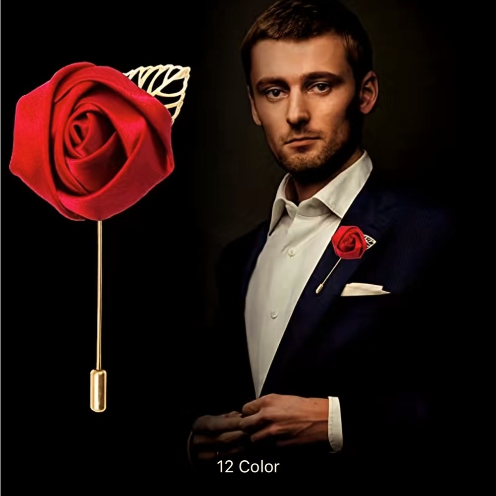 Red Flower pin